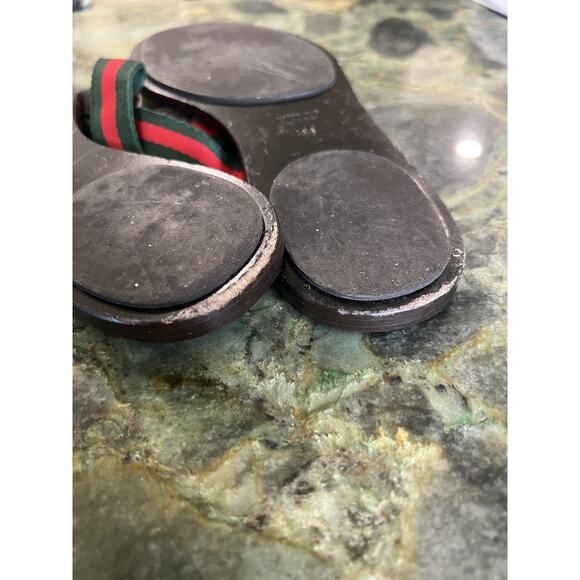 Gucci GG Web Stripe Logo thong Sandals Flip Flops guccissima size 36 - Picture 3 of 9